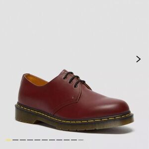 Dr. Martens Men's Burgundy Leather Shoes
